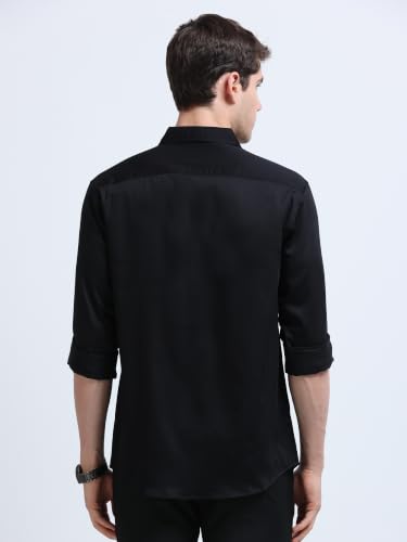 Image of Miraan Men's Satin Long Sleeve Casual Shirt (GASATIN)