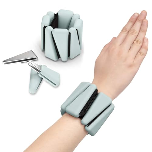 Pesas Para Tobillos Pulsera de pesas ajustable for ejercicio, 450/900 g, pulsera de pesas de silicona for el tobillo, for gimnasio al aire libre, correr y entrenar.(Light Gray,450gX2)