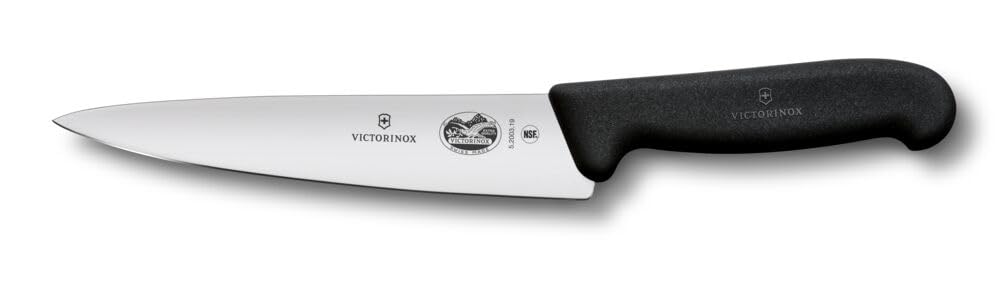 Victorinox 19cm Siyah Dilimleme Şef Bıçağı, Blisterli Paket