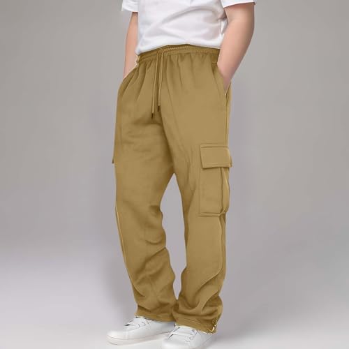 Boys Active Athletic Workout Jogger Pants with Pocket Cargo Sweatpants for Teen Casual Elastic Waist Sweat Pants3