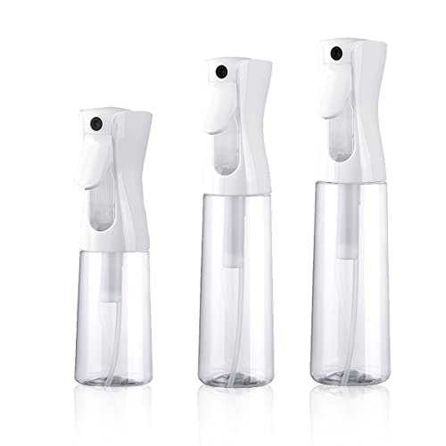 Hair Spray Bottle 3 Pcs Water Spray Bottles,Mist Spray Bottle Continuous, Multifunctional Fine Mist Water Spray Bottle for Hair Styling, Plant Gardening, Home Clean,200ML/300ML/500ML