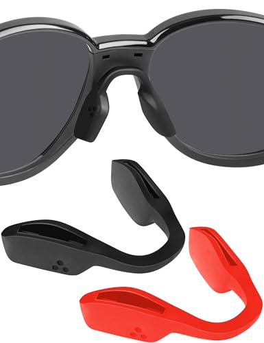 Image of BLAZERBUCK Replacement Nose Pads Nose Piece for Oakley Activate OX8173 Eyeglass - Standard Black + Red