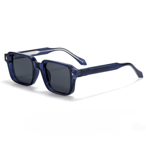 Lunettes de soleil carrées vintage pour hommes et femmes avec protection totale UV400