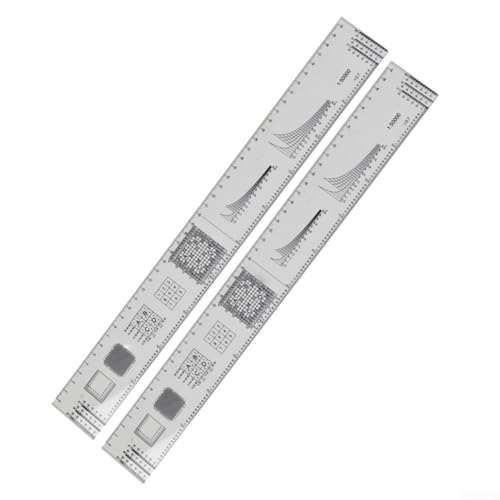 Escala de latitud y longitud, regla de mapa topográfico de plástico transparente de 40 cm para medir distancia en mapas 1:50000, escala transparente, adecuada para cartógrafos, estudiantes