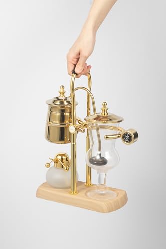 LANNADD Gleichgewichtssiphon, Balance Siphon Kaffeemaschine 400ml Manuell Siphon Kaffeemaschine Set Vakuum-Kaffeebereiter 4-Cup Coffee Maker für Kaffee und Tee, Vintage-Design, Gold 5 LANNADD Gleichgewichtssiphon, Balance Siphon Kaffeemaschine 400ml Manuell Siphon Kaffeemaschine Set Vakuum-Kaffeebereiter 4-Cup Coffee Maker für Kaffee und Tee, Vintage-Design, Gold