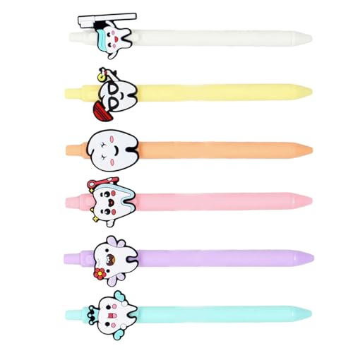 6 Pièces Stylo À Bille En Forme De Dent 1.0MM Écriture Lisse De Bureau Avec Pince Pour Bureau École Infirmières Dentistes Stylo À Prise Confortable