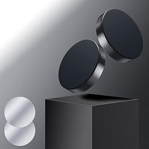 Car Phone Holder Magnetic, (2 Pack) Magnetic Phone Car Mount, Phone Magnet Sticker for Cars Mobile Phone Automobile Cradles Dashboard Compatible with iPhone Samsung Huawei etc All Smartphone Cover