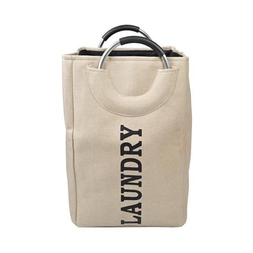 Image of KYLO Efficient Laundry Bag| No Fuss Laundry Bag| Superior Steel Handles| Rubber Covering to Support Fingers| Multiple Colors - Goes Well With The Decor - 82 L, Yellow