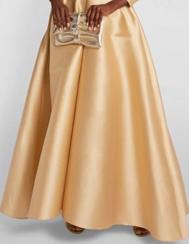 Noufany A-Line Satin Dress for Women Wedding Guest Long Sleeve Floor Length Shirt Collar Evening Gown Dress Elegant Draped4