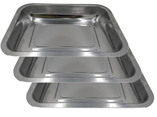 3466 PPLS ステンレストレー 7 深型 26×19×4cm 3枚