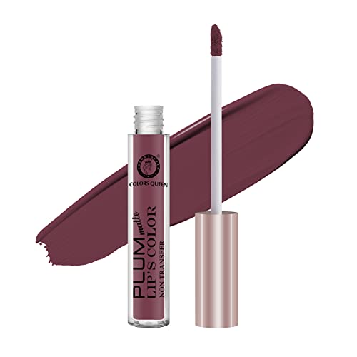 Image of Colors Queen Plum Matte Non Transfer, Water Proof, Liquid Lipstick, (22 - Blissful Berry, 7ml)