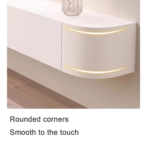 Schwebendes TV-Element 140/160/180cm Schwebendes TV-Element Wandmontiertes TV-Element Hängendes TV-Element Aus Massivholz Für Wohnzimmer Und Büro(140 * 20 * 24CM)