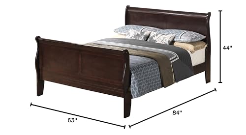 Glory-Furniture-Louis-Phillipe-Queen-Sleigh-Bed-in-Cappuccino Glory Furniture Louis Phillipe Queen Sleigh Bed in Cappuccino