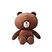 aolongwl Jouet en Peluche 35 Cm Ligne série Ours Brun et cony Lapin en Peluche Oreiller Jouet Belle Bande dessinée poupée pour Petite Amie Cadeau d'anniversaire Enfants Cadeau de Jour