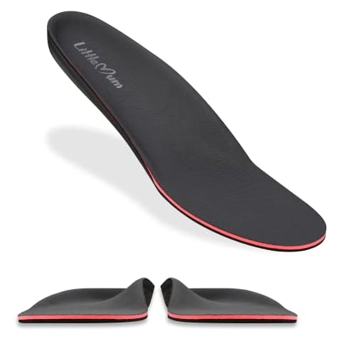 LittleMum Men High Arches Insoles Orthotic Arch Support for Metatarsalgia, Canvas Foot, Plantar Fasciitis, Heel Pain, Arch Pain, Pronation, Full Length-E Cover