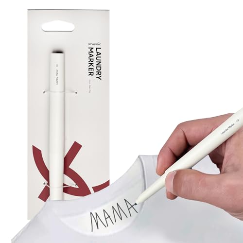 KEARING EFM10 - Marcador permanente de tela, negro, 1.00 mm, fórmula a base de agua, no mancha, lavable después de 30 minutos