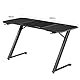 GTPLAYER Gaming Tisch, Gaming Schreibtisch 120 x 60cm, PC Tisch Gamer Tisch mit LED, Stabiler Computertisch mit Kopfhörerhaken, Schwarz