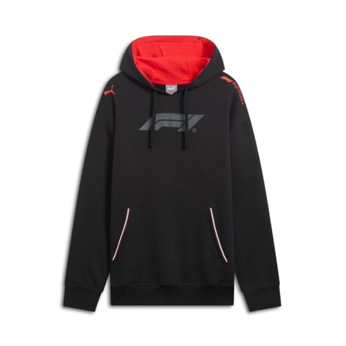 PUMA Mens FORMULA 1 ESSENTIALS RELAXED HOODIE PUMA Black AH24 Small