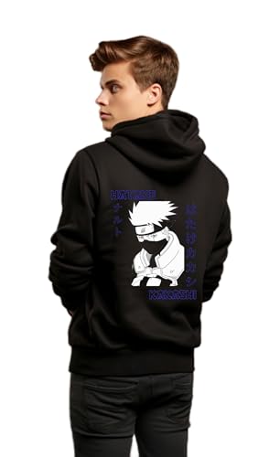Image of Be Crazy Anime Printed Black Hoodie /Graphic Printed Hoodie /Hoodie for Men & Women /Warm Hoodie /Unisex Hoodie