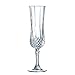 Cristal d'Arques Paris Longchamp Champagnerflöten, 14 cl, glänzend, transparent und hochresistent, in Frankreich hergestellt, Q7341, Durchsichtig, 6 Stück (1er Pack)