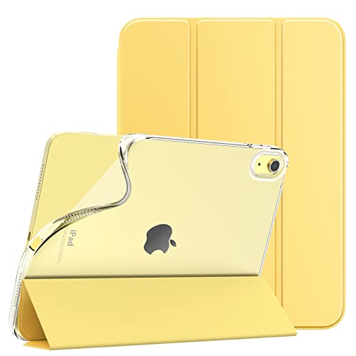TiMOVO Cover per iPad A16 11 Generazione 11 Pollici 2025, iPad 10 Generazione 2022 10,9', Custodia Sottile protettiva Retro Traslucido in TPU, Funzione di Auto Sveglia/Sonno, Giallo Chiaro