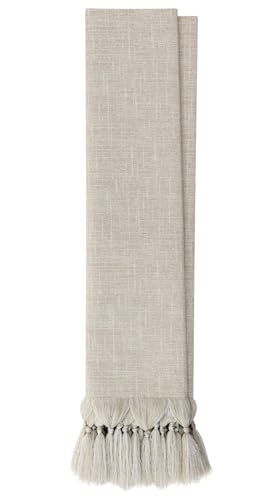 Manta Para Sofá Gigante 3,00m Bege Cru Jacquard Linho Decoração Sala