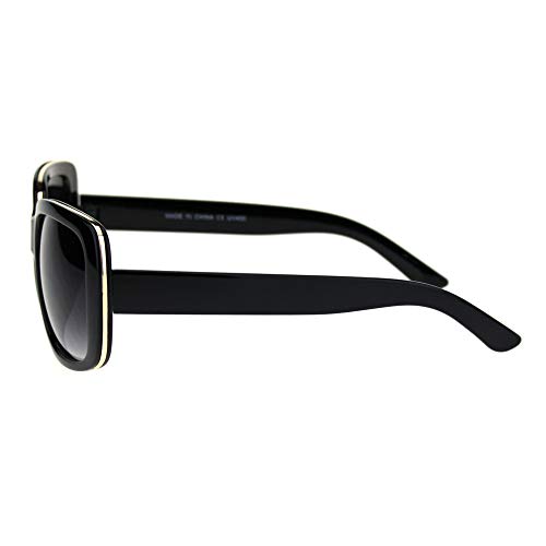 SA106 Womens Mod Designer Fashion Thick Plastic Rectangular Sunglasses3