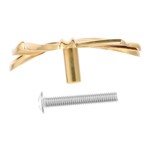 Abaodam 真鍮製アンティーク調蝶結び型キャビネットノブ 引き出し取っ手 小型家具用 ドアハンドル 装飾的で耐久性のある収納扉用プルハン