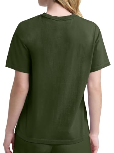 Image of Champion Women's Classic Short Sleeve Graphic T-Shirt, Loose Fit, Script Logo