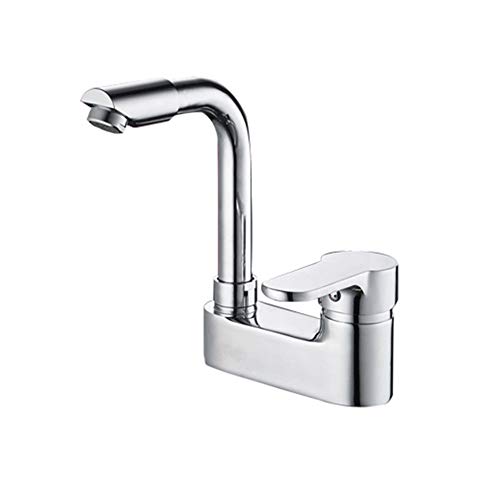 Grifo de agua caliente y fría con boquilla de diseño contemporáneo para baño
