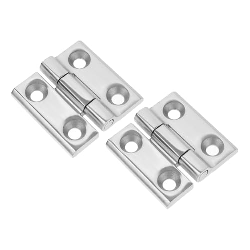 Holibanna 2pcs Stainless Steel Hinge 40x40x5mm Rv Cabin Hatch Door Hinge Automatic Closing Boat Yacht Accessory