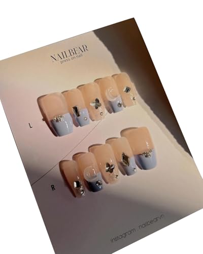 handmade press on nails, Personal care cute, Funny gift for mom, women, girlfriends, daughter, Long Short Press Nails Tips Full Cover