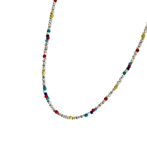 ZYHARUKO�}���`�X�g�����h�l�b�N���X�A�K���X�r�[�Y�ƃ��^���b�N�f�B�e�[����g�ݍ��킹���A�d������T���܂ōœK�ȃJ���t���ȃ��C���[�l�b�N���X�B, One Size, �����̂Ƃ���, �������Q�Ƃ��Ă��������B