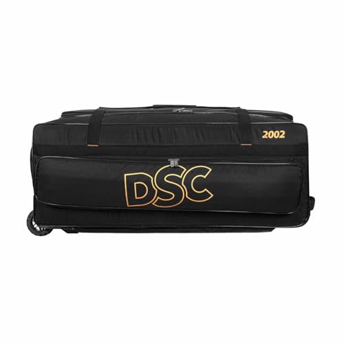Image of DSC 2002 Cricket Kit Bag with Wheels - Large Capacity Sports Equipment Travel Bag for Players, Color - Black /Gold