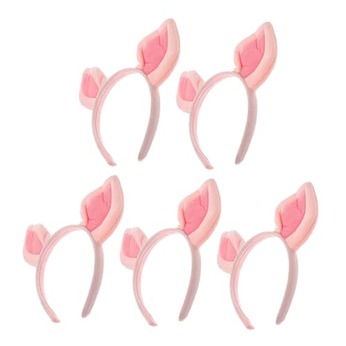 Joli serre-tête oreilles de cochon à offrir pour cadeau d'anniversaire fille - Lot de 5