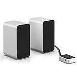 KEiiD PC Computer Speaker Compact Bluetooth Stereo System with Aluminum Housing for Laptop Desktop PC Gaming Computers, Unique Touch Controller, Built-in Bluetooth 5.0 Receiver for Wireless Streaming