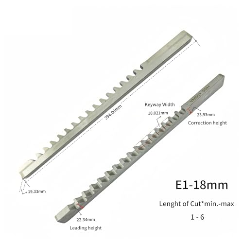 Broche de rainurage E1-18mm en acier rapide pour machine CNC