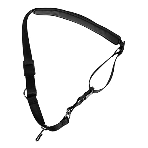 JOINPAYA Black Soprano Saxophone Neck Strap Leather Sax Harness for Saxophone Supply