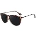 WOWSUN Vintage Sex Cat Eye Sunglasses Candy Color Clout Goggles for Women leopard-brown lens