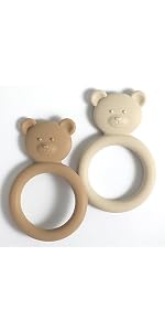 Palla Massaggiagengive In Silicone Alimentare Per Neonati – Giocattolo Da Dentizione Morbido E Atossico, Senza BPA, Per Bambini 0+ Mesi (colore Greige)