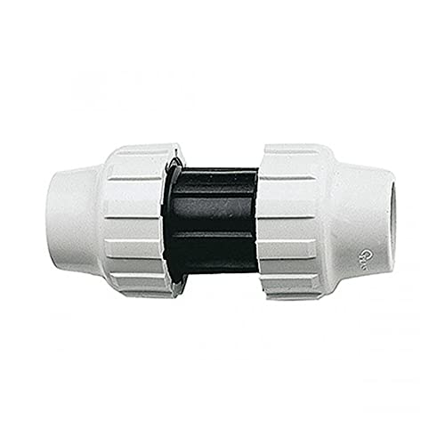SOMATHERM FOR YOU, Raccord plastique manchon égal pour tube PE Ø25 mm - Installation facile pour irrigation - Résistant à 16 bars et 80°C - Joint torique en nitrile - Norme ACS