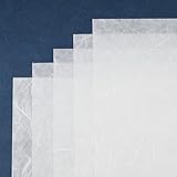 [30 Sheets] Dakji - Korean Natural Mulberry Fiber Hanji A4 paper sheets for crafts, Rice Paper for Decoupage Art Design Tissue Washi