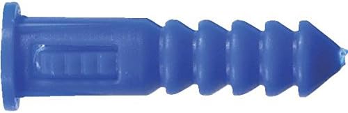 Hillman 0.164 in. Dia. x 1-1/4 in. L Plastic Round Head Ribbed Anchor 100 pk