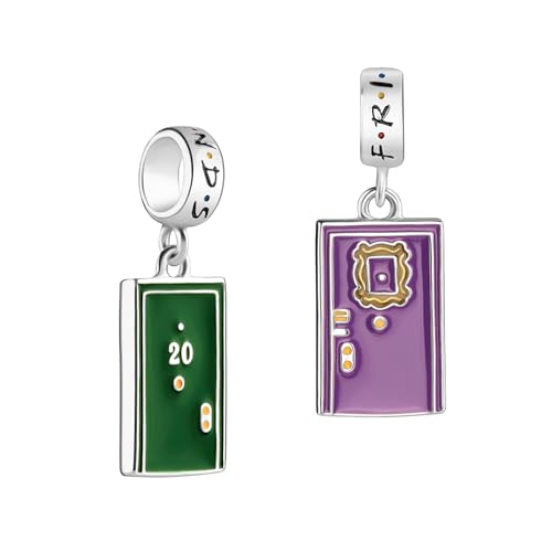 Friends Door Charm 925 Sterling Silver Friends Door Charm Christmas Birthday Mother Gift Beaded Jewelry