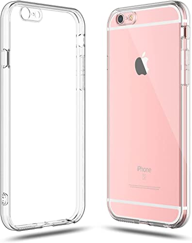 Image of WOW IMAGINE Crystal Clear Transparent Back Case Cover for Apple iPhone 6 / 6s | Full Device & Camera Protection Shockproof TPU | Flexible Silicone Back Cover Case - Transparent