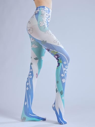 Image of Sahabowi Women's Sheer Tights, Digital Print Designs Stockings