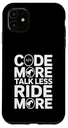 Code More Talk Less Ride More ��n�v���O���}�[ �X�}�z�P�[�X iPhone 11 �p