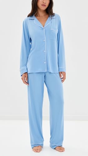 Image of Eberjey Gisele Classic Women's Pajama Set | Long Sleeve Shirt + Long Pants