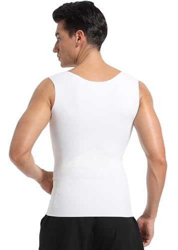Mens Gynecomastia Compression Shirt Body Shaper Vest - Slimming Undershirt for Tummy Control, Workout Tank Tops4