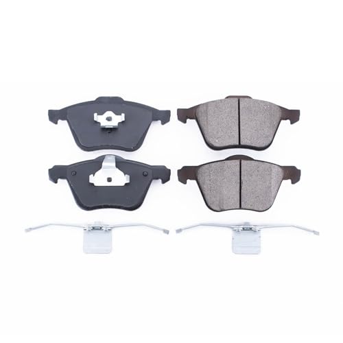 Image of PowerStop Front Brake Pads for Volvo S60 2008-09 | Volvo XC90 2003-14 - Z17 Ceramic Brake Pads with Installation Hardware, 17-979